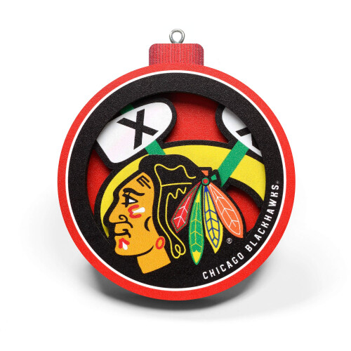 Ornamento 3D Logo Series Chicago Blackhawks