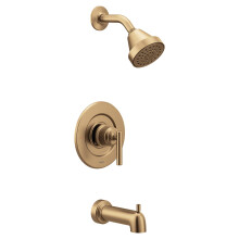 Cabezal de Ducha Moen Gibson Bronceado Oro, Mango de Ducha y Salida de Bañera, Válvula Posi-Temp Requerida, T2903EPBZG