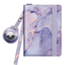 Fintie Passport Holder with Airtag Holder, Slim Travel Wallet RFID Blocking Passport Cover Protector Essentials with Credit Card Slots for Women/Men,