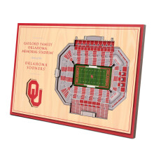 YouTheFan NCAA Tamaño de Escritorio Team StadiumViews, 12 x 8 Pulgadas, Oklahoma Sooners, Madera