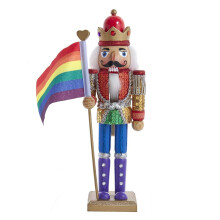 Kurt S. Adler Nutcracker de Madera de Orgullo Gay de 30 cm