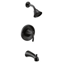 Moen T2743EPBL Glyde Posi-Temp Grifo de bañera/ducha Eco-Performance, Válvula requerida, Negro mate