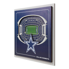 YouTheFan Arte en 3D del Estadio Dallas Cowboys de la NFL - réplica de equipo en capas, regalo para fanáticos, decoración