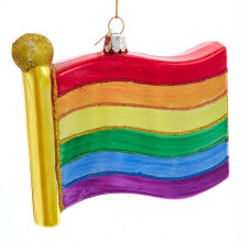 Kurt S. Adler Noble Gems Glass Pride Flag Ornament
