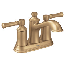 Grifo de lavabo Moen Dartmoor de oro bronceado, dos asas, 6802BZG