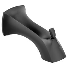 Moen Matte Black 1/2-Inch Diverter Tub Spout, Conexión de Ajuste a Presión 161955BL