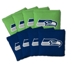 YouTheFan Sacchi da Cornhole NFL Seattle Seahawks - Set di 8 - Doppia Faccia e Regolamentari