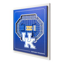 YouTheFan Officially-licensed NCAA Kentucky Wildcats Stadium Series 3D Wall Art - multi-layer team stadium replica, detailed sports fan gift, indoor d