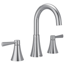 Grifo de lavabo Moen 84023 Ronan, dos manijas, acabado cromado, moderno, 3 orificios