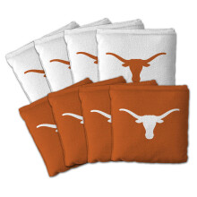YouTheFan Set de 8 Bolsas de Cornhole NCAA Texas Longhorns - Duales Lados - Tamaño Regulador con Funda