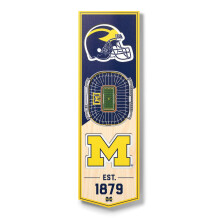 YouTheFan NCAA Michigan Wolverines Banner 3D Estadio 6x19 - Michigan Stadium