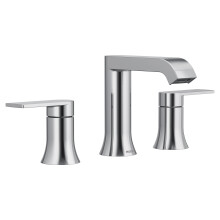 Grifo de lavabo de baño Moen Genta LX de dos manijas y arco alto, para 3 orificios, incluye válvula, cromo, TV6708