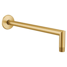 Moen S110BG Arris Braccio Doccia 14 Pollici con Flangia per Soffione, Oro Spazzolato