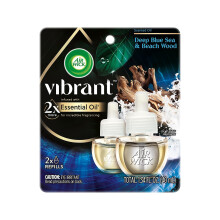 AIR WICK Geurige Olie - Vibrant Twin Navulling Diepblauwe Zee & Strandhout 6/(2x.67) oz.