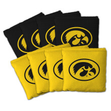 YouTheFan Sacchetti Cornhole NCAA Iowa Hawkeyes Set di 8 - Doppia Faccia Scivola & Ferma