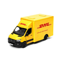 KiNSMART - Mercedes-Benz Sprinter Cargo Van 1:48 Escala 5" Modelo de Metal Die Cast, Acción de Retroceso (Camión DHL)