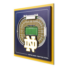 Arte de Pared 3D de Estadio NCAA Notre Dame Fighting Irish - réplica en múltiples capas