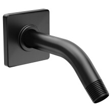 Moen S133BL Braccio Doccia Standard 8 Pollici con Flangia Quadrata, Nero Opaco