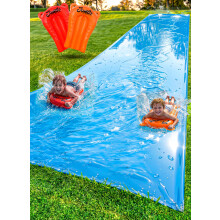 JAMBO MEGA 30FT x 72" Water Slide and 2 Bodyboards- Extra Long Extra Wide Slip Splash and Slide for Kids, Heavy Duty Backyard Lawn Water Slide, Outdoo