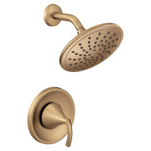 Sistema de Ducha Moen Glyde Oro Bronceado con Ducha de Lluvia y Mango, Válvula Requerida, T2842EPBZG