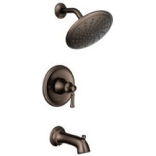 Sistema de grifo de ducha Moen T2283EPORB Dartmoor con cabezal de lluvia, sin válvula, bronce pulido