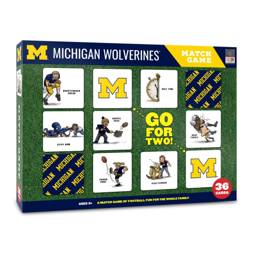 YouTheFan NCAA Michigan Wolverines Licensierat Memory Match Spel, Medium