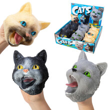 Schylling Cat Hand Puppet - Stretchy Detailed Texture and Painted Face - Color May Vary (Pack of 1)