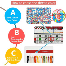 Kreuz Stich Gestempelt Kits 14CT Bedruckte Stickerei Stoff Nadel Spitzen Kits Einfache Muster für AnfäNger 10,63 X 12,99 Zoll