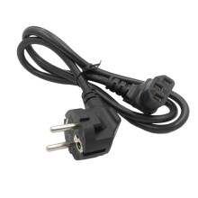 EU PDU AC Power Cord,European 3Pin Male Plug to IEC 320 C13 Angled Power Adapter Cable for Wall Mount TV(EU Plug)