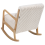 Beliani Rocking Chair SORSELE Corduroy White 6