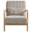 Beliani Armchair SORSELE Corduroy Beige 5
