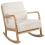 Beliani Rocking Chair SORSELE Corduroy White 4