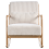 Beliani Rocking Chair SORSELE Corduroy White 5