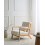 Beliani Armchair SORSELE Corduroy White 3