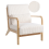 Beliani Armchair SORSELE Corduroy White 1