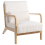 Beliani Armchair SORSELE Corduroy White 5