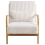 Beliani Armchair SORSELE Corduroy White 6