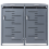 Beliani Double Wheelie Bin Store 480 L PERISSA Metal Dark Grey 4