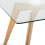 Beliani Dining Table HUDSON II Transparent 180 cm 90 cm Glass 5