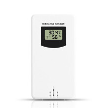 Temperatura Wilgotność Bezprzewodowy Czujnik Higrometr Elektroniczny Cyfrowy Termometr Wewnątrz/na Zewnątrz Ze Stacją Pogodową Biały