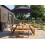 Beliani Picnic Table with Benches CAPARCOTTA Fir Wood Light Brown 2