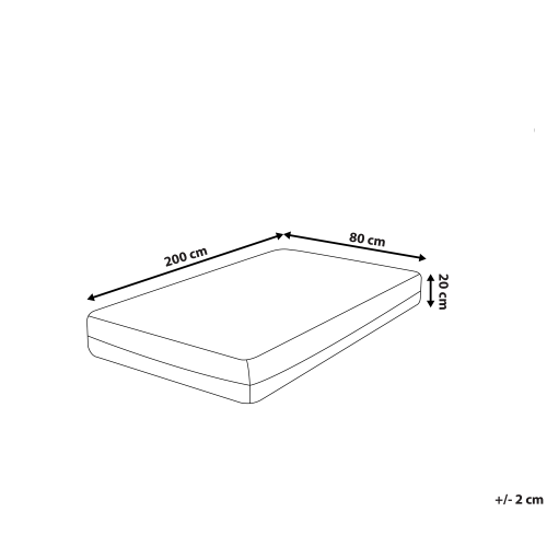 Beliani Memory Foam Mattress GLEE H2/3 Medium 80 x 200 cm (EU Small Single) 2