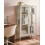 Beliani Glass Display Cabinet NASH 90 cm Metal Light Beige 2