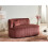 Beliani Left-Hand Chaise Longue VANVEY Corduroy Red 2