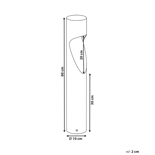 Beliani Outdoor LED Bollard Lamp CAROI Brown 2