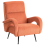 Beliani Armchair SVALOV Corduroy Orange 4