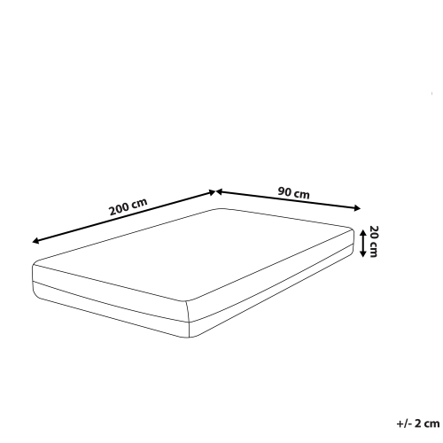 Beliani Memory Foam Mattress GLEE H2/3 Medium 90 x 200 cm (EU Single) 2