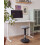 Beliani Wobble Stool ESTELL Fabric Grey 2