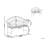 Beliani Garden Bench GUALEA 130 cm Metal Off-White 3