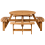 Beliani Picnic Table with Benches CAPARCOTTA Fir Wood Light Brown 4